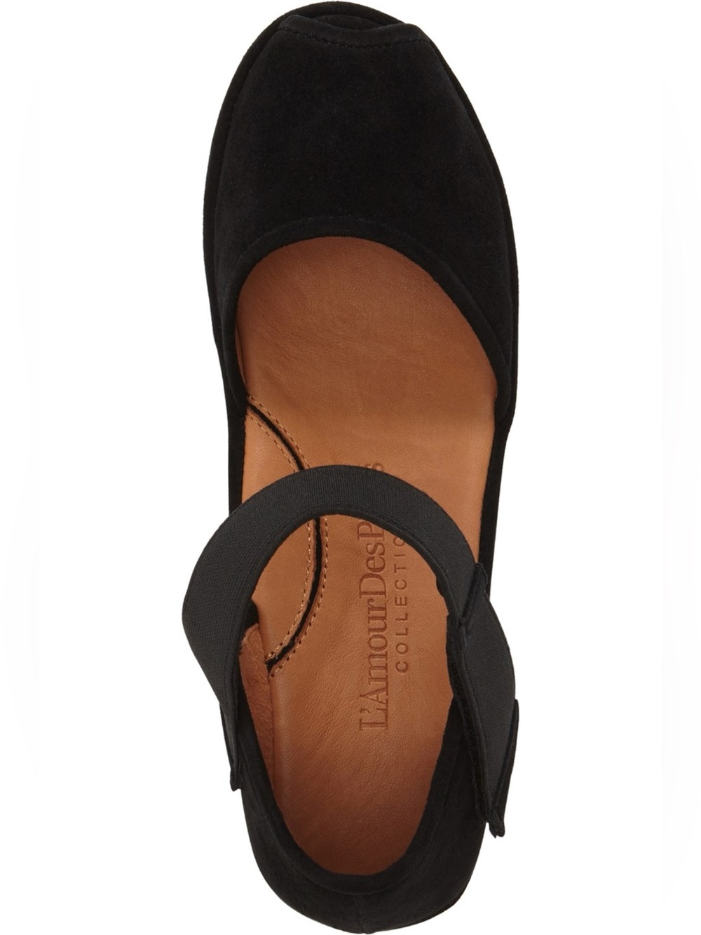 NWOT L'AMOUR DES PIEDS Amadour Platform Sandal Black Suede Leather size 9.5 - Picture 7 of 9